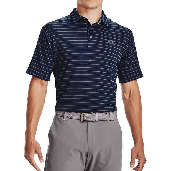 Under Armour Other - Under Armour Men's MEDIUM UA Performance Polo Shirt Top, Blue / Gray